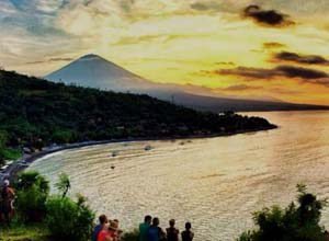 Amed coastline in East Bali