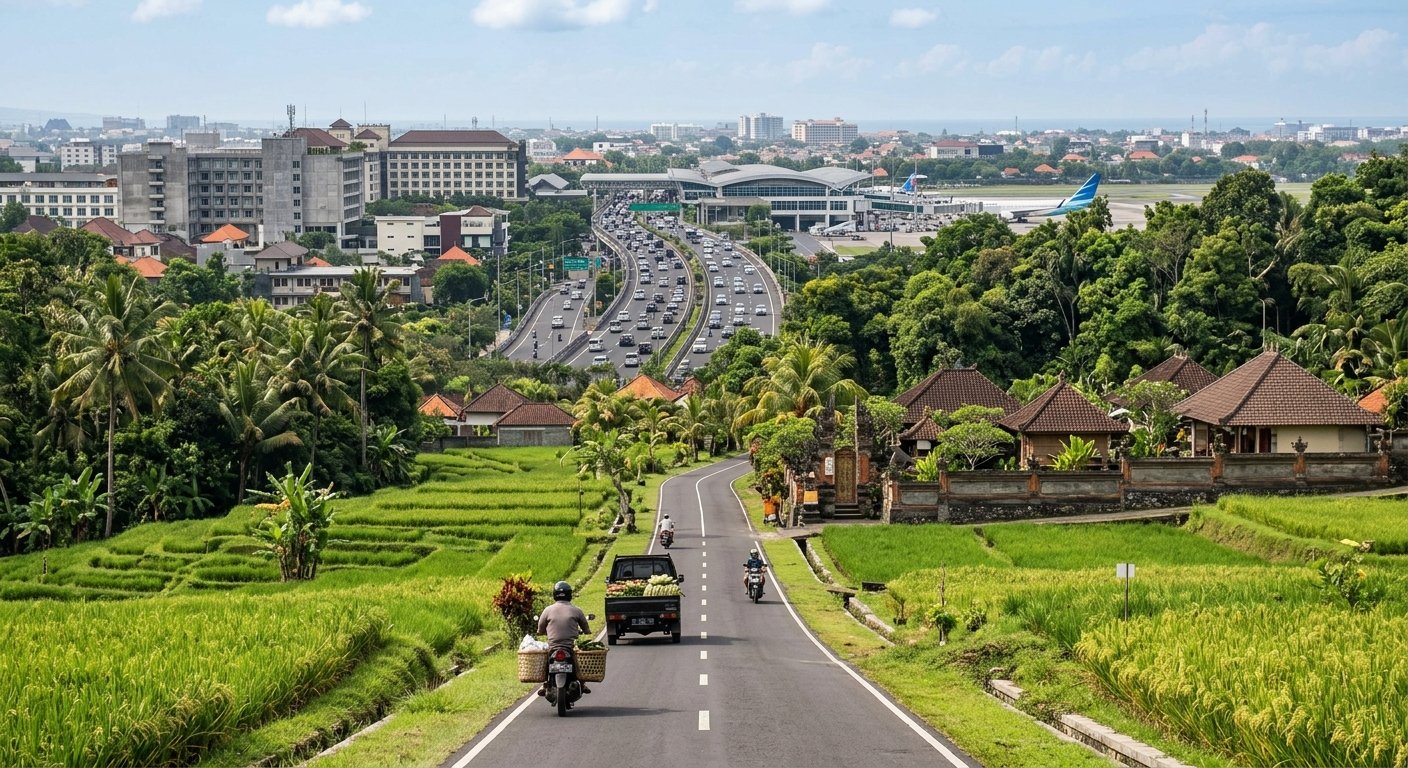 Scenic Bali day trip toward Ubud